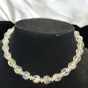 Vintage Laguna Crystal Bead Necklace – Aurora Borealis – 15”